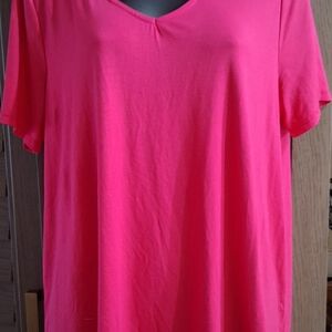 Bright Pink Short Sleeve Women's Tee